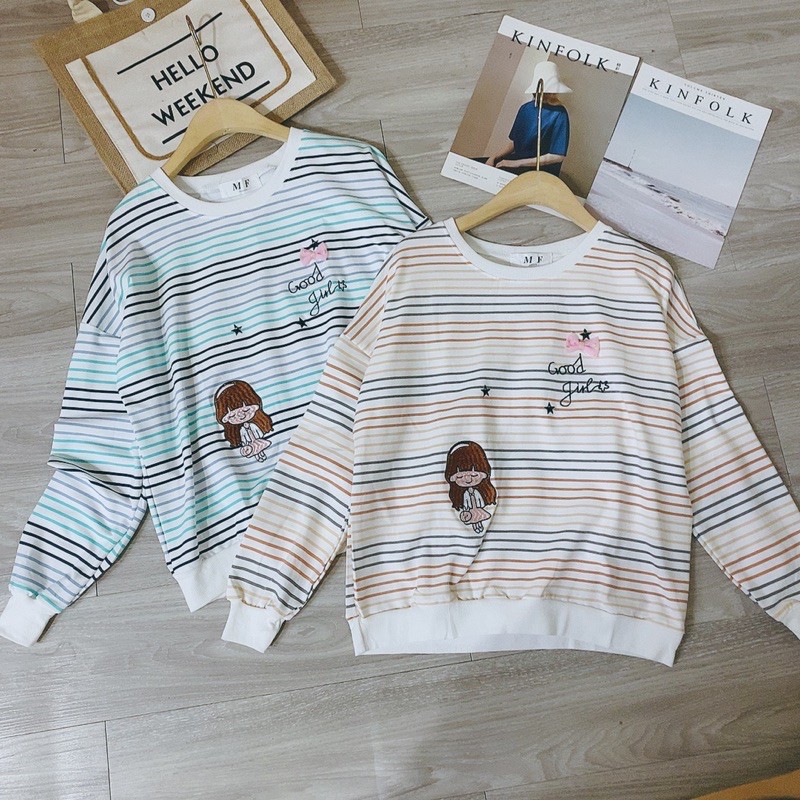 Xả hàng - ÁO NỈ KẺ CHẤT CỰC ĐẸP FR1200 - NhiNhiShop | BigBuy360 - bigbuy360.vn