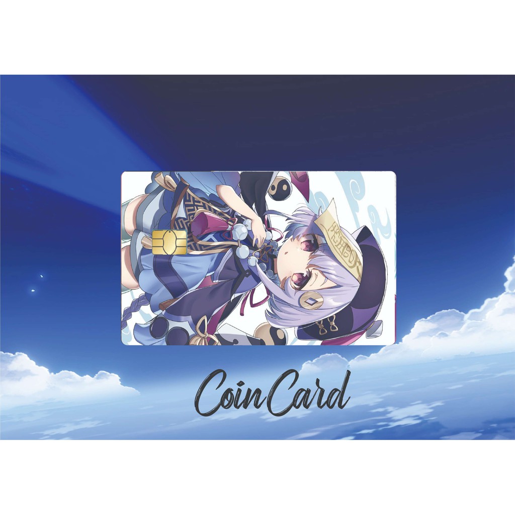 GENSHIN IMPACT❄ QIQI  (🎫 Sticker / 🎟️ Miếng dán Thẻ ATM ,  💲💲💲 Thẻ Ghi nợ, Tín dụng)  | Dán thẻ ATM CoinCard