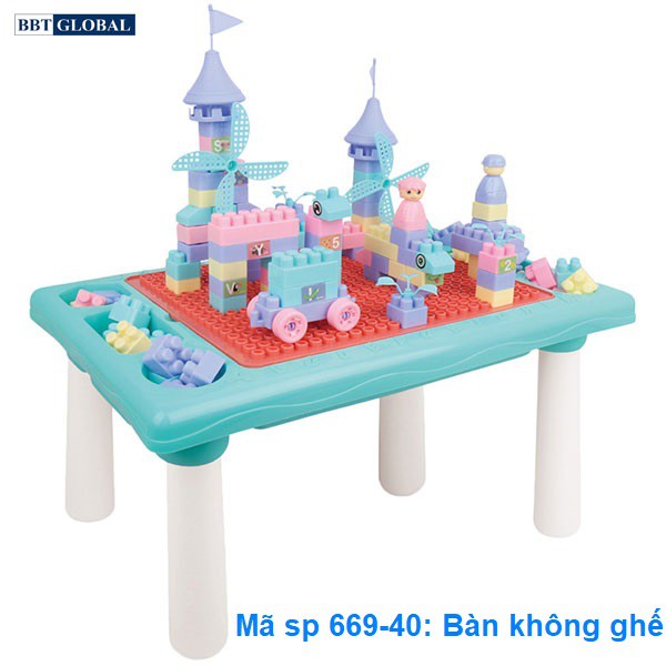 Bộ bàn chơi lego đa năng TẶNG KÈM XẾP HÌNH cho bé BBT Global đủ loại