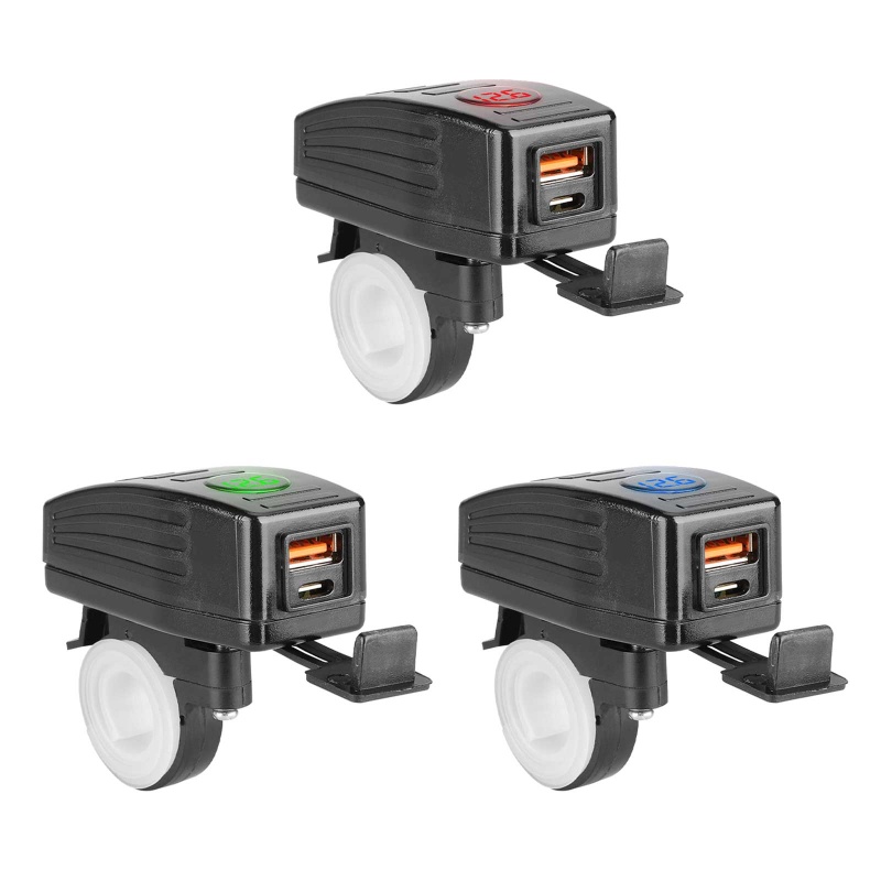 Bộ Sạc PD QC3.0 GPS Chống Nước Gắn Tay Lái Xe Máy