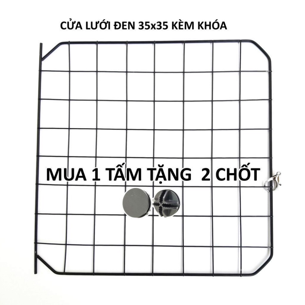 [TẶNG 2 CHỐT] BÁN LẺ CỬA CHUỒNG CHÓ, MÈO Ô VUÔNG CÓ SẴN 2 MÀU ĐEN, TRẮNG, ĐỦ KÍCH THƯỚC. DÙNG CHO CHUỒNG QUÂY