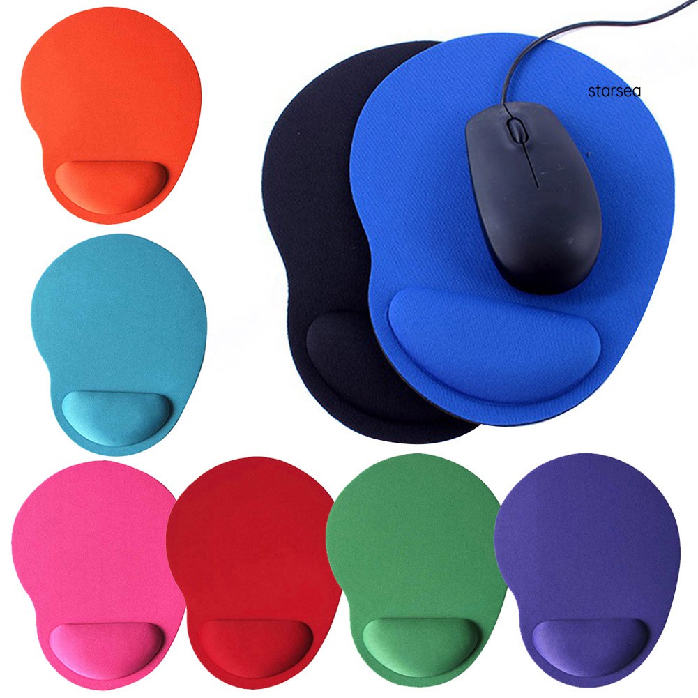 Miếng lót chuột bằng silicon màu trơn bảo vệ cổ tay hiệu quả