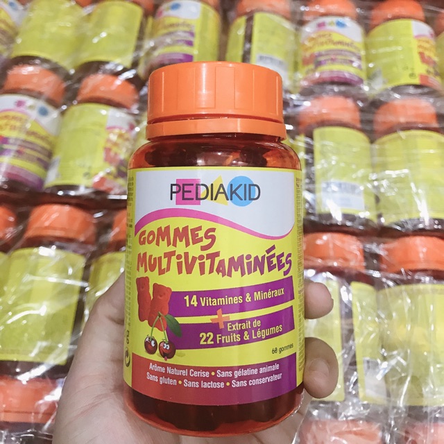 Kẹo dẻo gấu vitamine tổng hợp 14 vitamine vs 22 loại rau củ quả