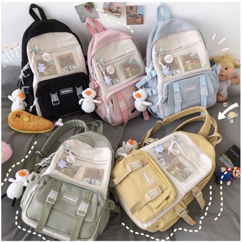 Balo nữ đi học thời trang Ulzzang Hàn Quốc, cặp sách đẹp hàng cao cấp dễ thương