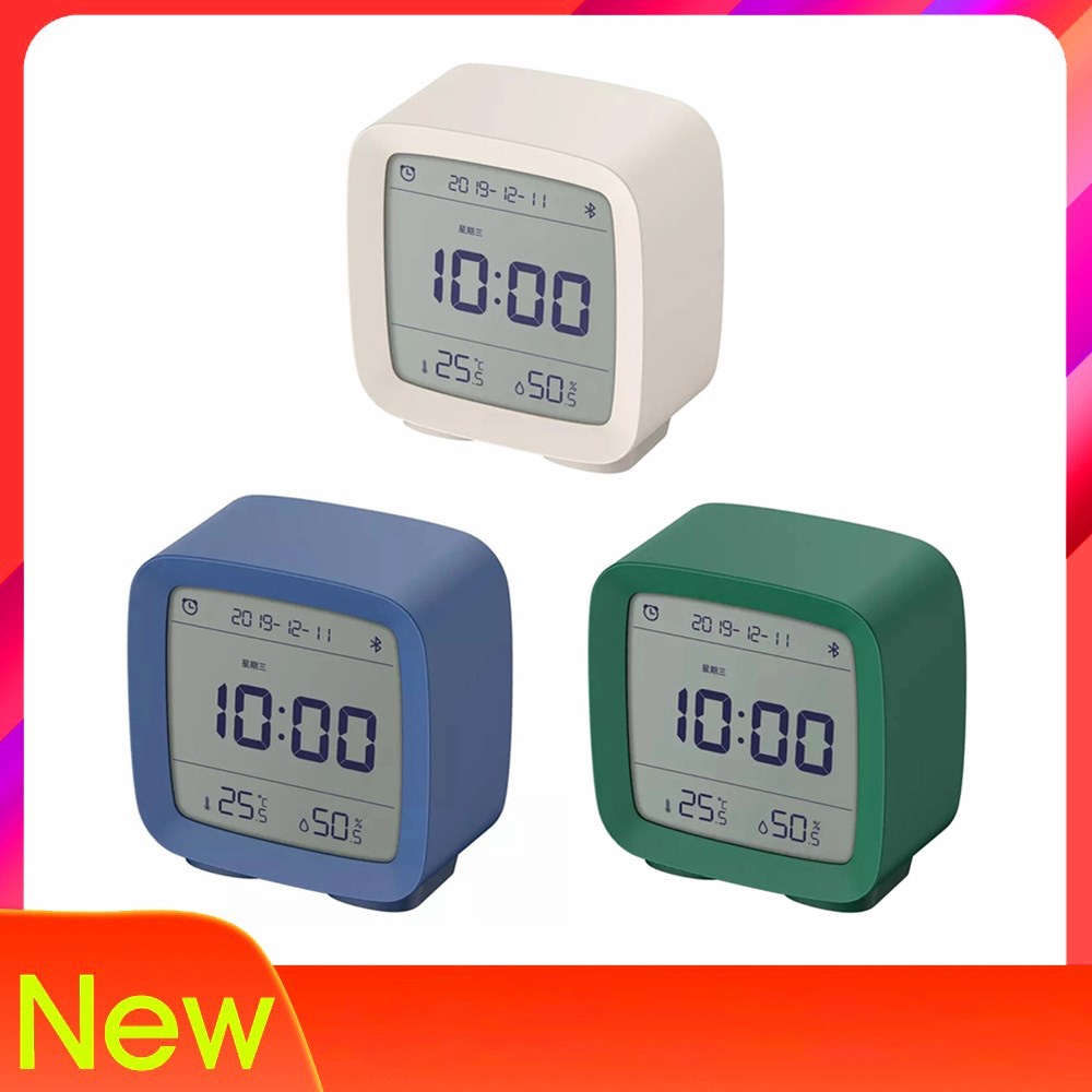 3Color Đồng Hồ Báo Thức Qingping Đo Nhiệt Độ Và Độ Ẩm