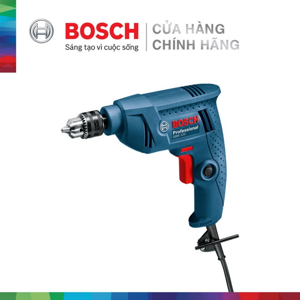 [CHÍNH HÃNG] Máy Khoan Bosch GBM 320, Giá Đại Lý Cấp 1, Bảo Hành Tại Các TTBH Toàn Quốc