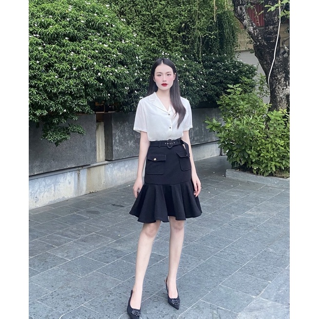 Chân váy thiết kế monique skirt by cecilia màu đen - ảnh sản phẩm 3