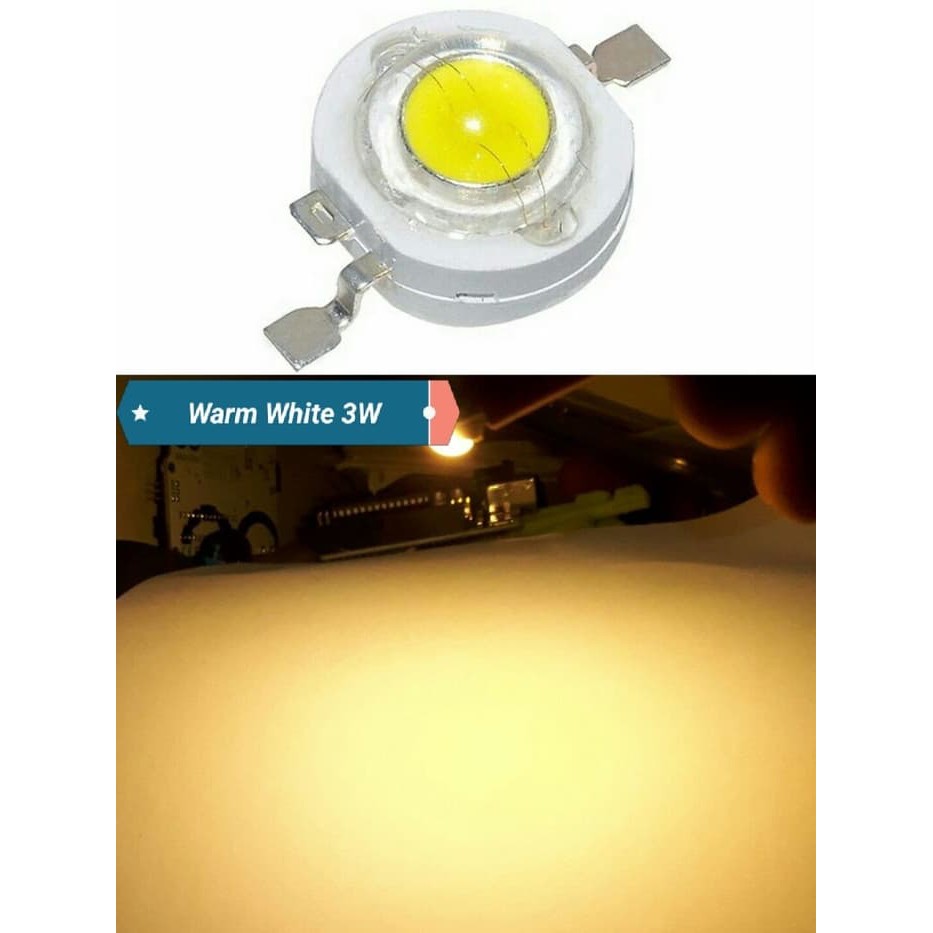 Đèn Led Ánh Sáng Trắng Ấm Áp Công Suất Cao 3w 3.6v 3500k