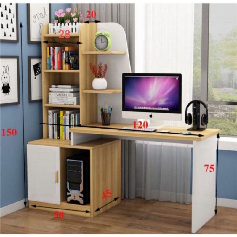 Bàn Học, Bàn Làm Việc Cao Cấp 💖𝑭𝑹𝑬𝑬𝑺𝑯𝑰𝑷 100%💖 Gỗ MDF Lõi Xanh Thái Lan