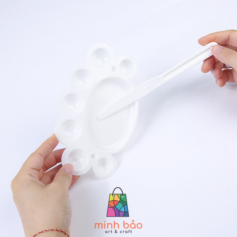 BỘ 5 CỌ KÈM KHAY PHA MÀU, BAY LẤY MÀU KEEP SMILING