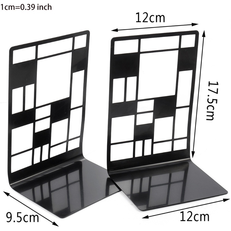 Set 2 Nút Chặn Sách Bằng Sắt Rỗng Phong Cách Tinh Tế