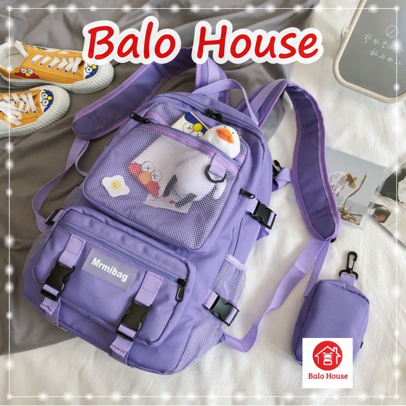 Balo Đi Học Nhiều Ngăn Cao Cấp, Tặng Phụ Kiện - Balo House BL4305