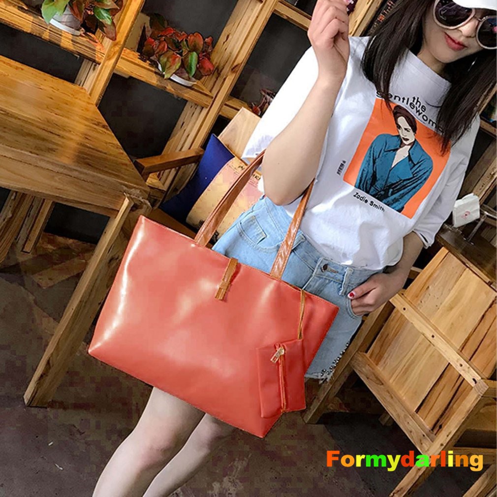 Hàng có sẵn! Set 2 món túi tote đeo vai + ví nữ | BigBuy360 - bigbuy360.vn