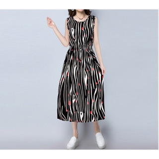 Váy Maxi lanh đi biển, đi dạo, mặc nhà đều đẹp