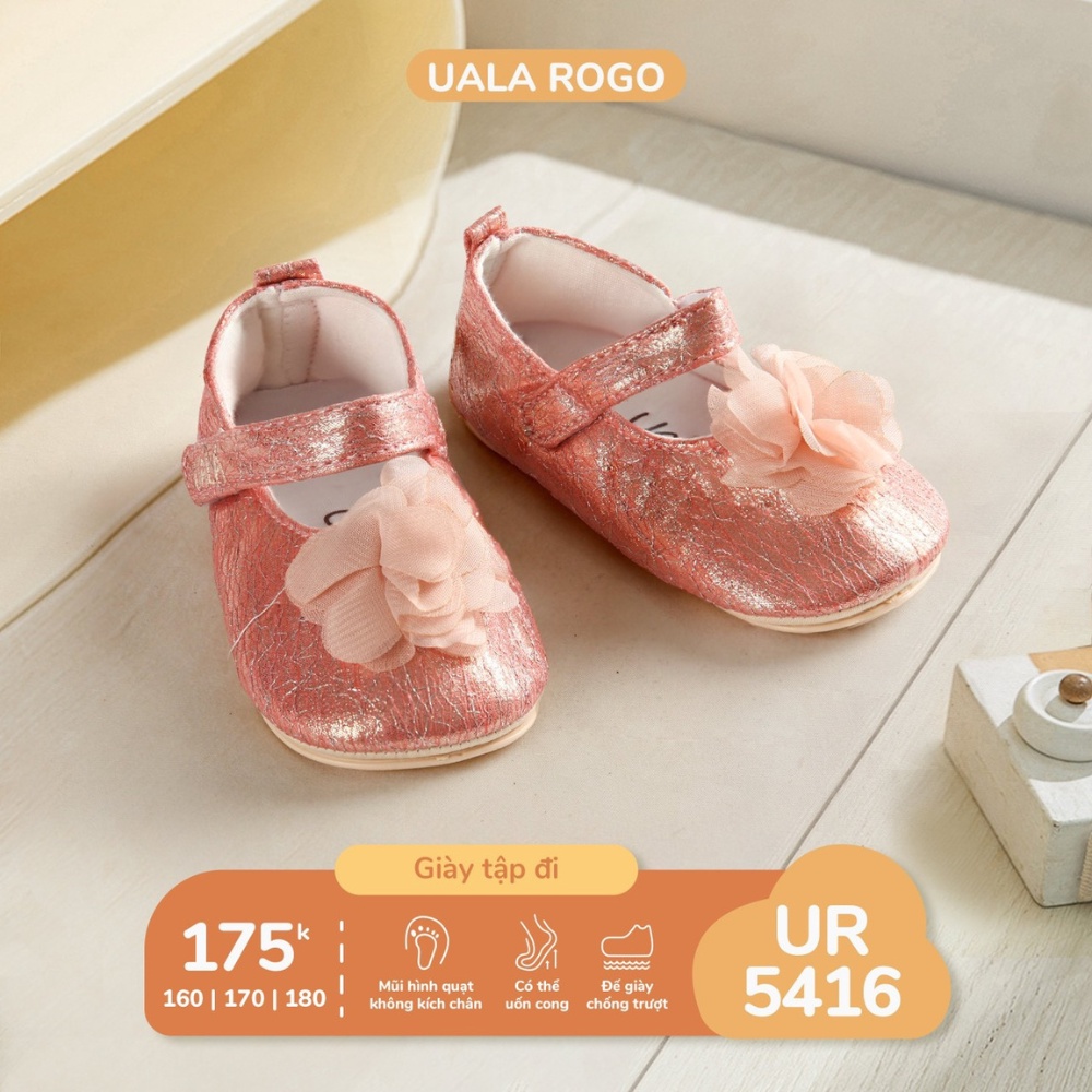 Giày tập đi Ualarogo đế cao su chống trượt quai dán êm chân an toàn 5416