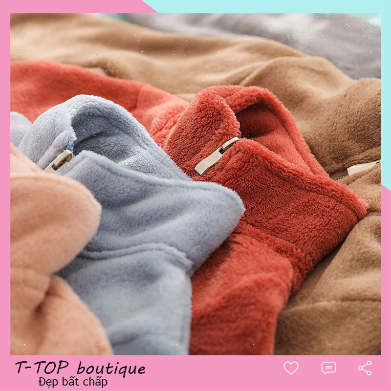 [Đủ size 10-35kg] Áo khoác lông cho bé gái/bé trai, áo khoác lót lông cho bé