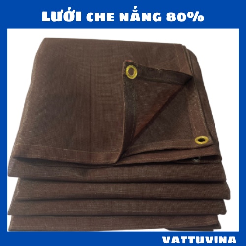 Lưới che nắng màu nâu, che nắng ban công 80% nắng - kim khí Vật tư Vina