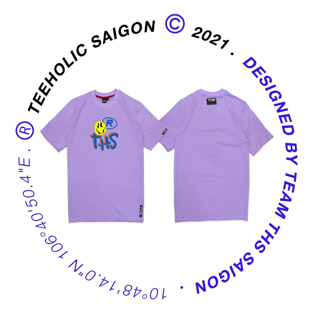 Áo Thun Unisex TEEHOLIC In Hình Màu Đen Trắng Hồng Cam Tím Xanh lá Xanh dương