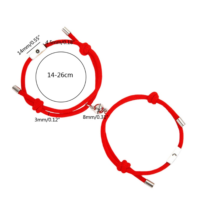 Set 2 Vòng Tay Mặt Trời Và Mặt Trăng Cho Cặp Đôi