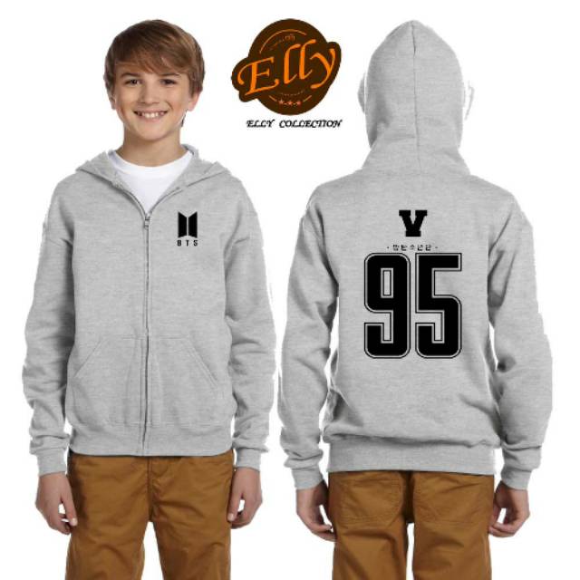 Áo Hoodie Phối Khóa Kéo Phong Cách Bts V Cho Bé