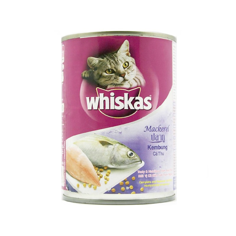 Thức ăn Pate cho mèo trưởng thành Whiskas lon 400gr