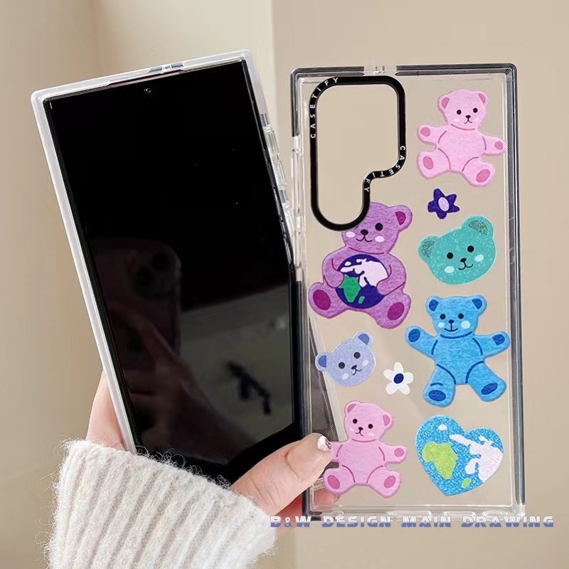 Ốp Điện Thoại Silicone Mềm Trong Suốt In Hình Gấu Hoạt Hình Cho Samsung S20 S21 S22 S20Ultra S21Ultra S22Ultra S20+ S21+ S22+ Plus