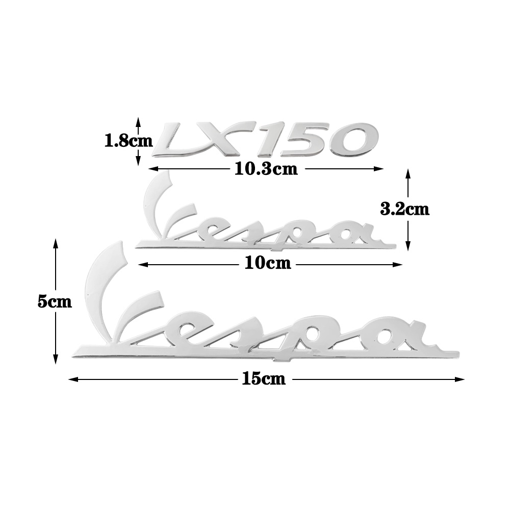 Bộ decal dán biểu tượng huy hiệu 3D cho PIAGGIO Vespa GTS300 LX125 LX150 125 150 LX LXV Dán