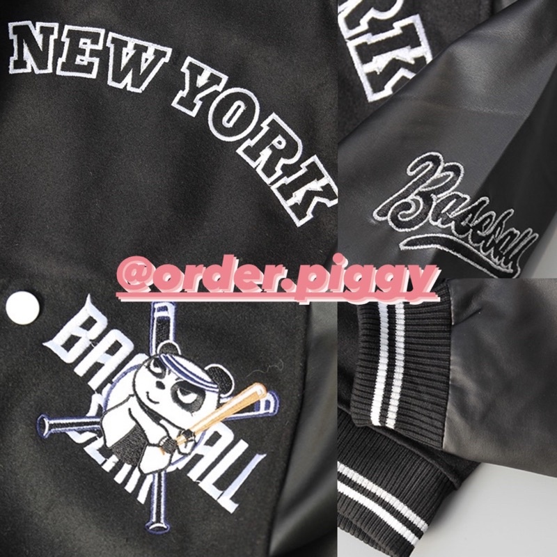 Áo Khoác BASEBALL CLAN Jacket Tay Da PU - Chính Hãng