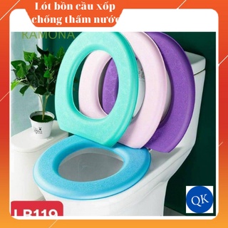 Miếng lót, đệm lót bồn cầu giữ ấm mùa đông, chống thấm nước chất liệu mút xốp mềm mại ấm áp