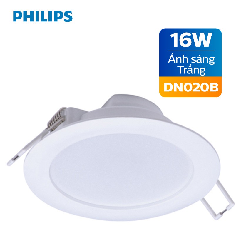 [Mã BMBAU50 giảm 7% đơn 99K] Đèn Philips LED Downlight âm trần DN020B 16W 6500K D150 - Ánh sáng trắng