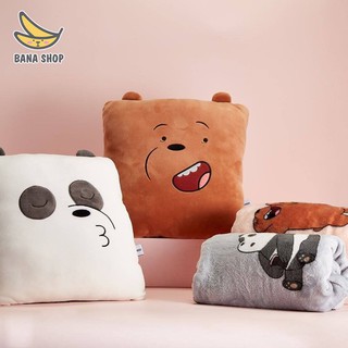 Bộ chăn gối cho em bé anh em gấu Bare Bear Chúng tôi là gấu cute