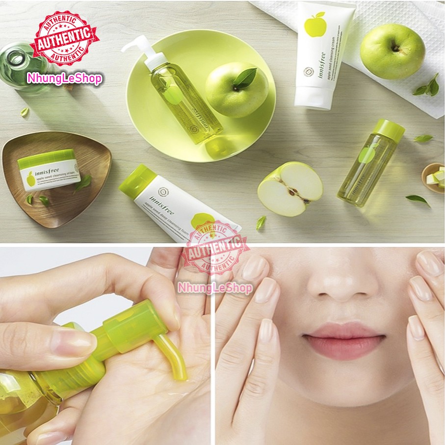 Dầu tẩy trang táo xanh Chính hãng  Innisfree Apple Seed Cleansing Oil