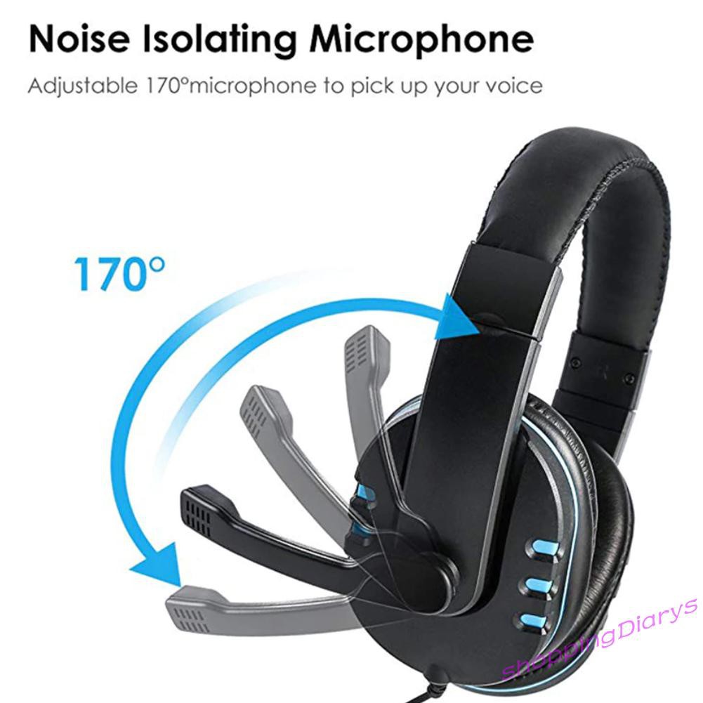 Tai Nghe Gaming Có Dây Kích Thước 3.5mm Kèm Mic Dành Cho Ps4 Xbox One Pc