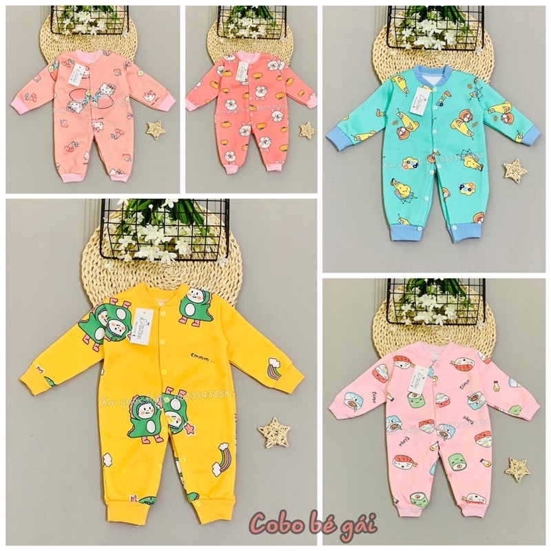 bộ body nỉ lông cực dễ thương cho bé trai, bé gái size 3-13kg