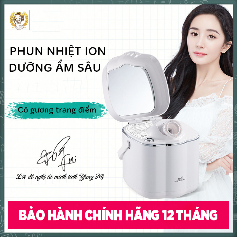 Máy Xông Mặt Mini Chính Hãng K-SKIN, Công Nghệ Xông Hơi Nano ION, Tích Hợp Đèn UV Diệt Khuẩn