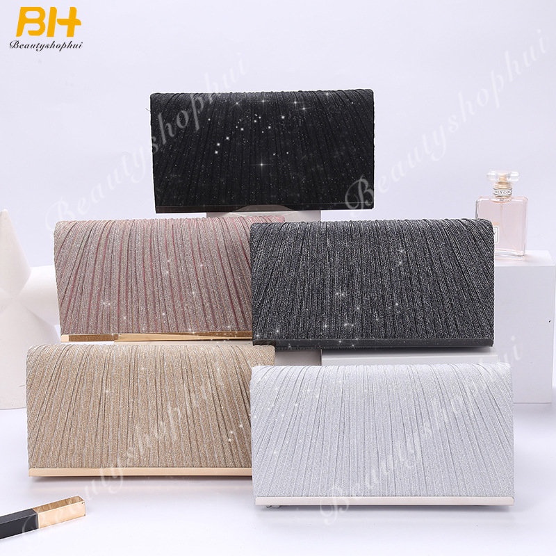 Ví Cầm Tay Đính Kim Sa Lấp Lánh Phong Cách Hàn Quốc Mới 2022