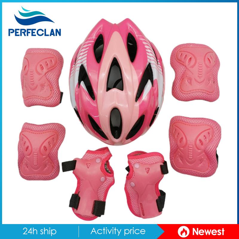 Set 7 Miếng Đệm Bảo Vệ Đầu Gối / Khuỷu Tay / Trượt Ván Dành Cho Trẻ Em