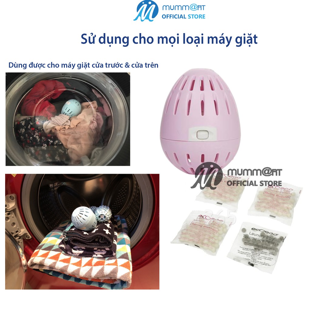 Trứng giặt sinh học Ecoegg không hóa chất thay thế nước giặt viên giặt quần áo nước xã vải an toàn mọi làn da
