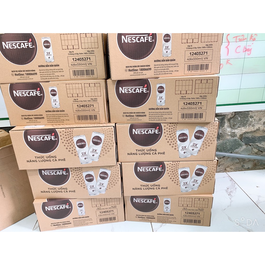 Thùng 24 lon Thức uống Năng Lượng Nescafe 330ml