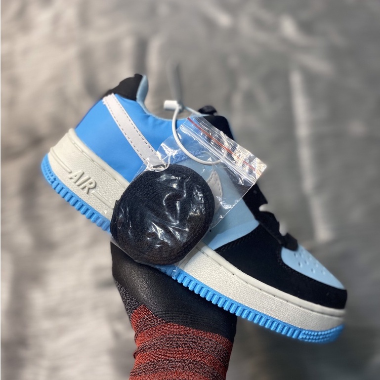 Giày sneaker AF1 xanh dương, Giày sneaker Air Force 1 blue sky phối đồ nam nữ hot trend 2022 Full Box tặng kèm dây