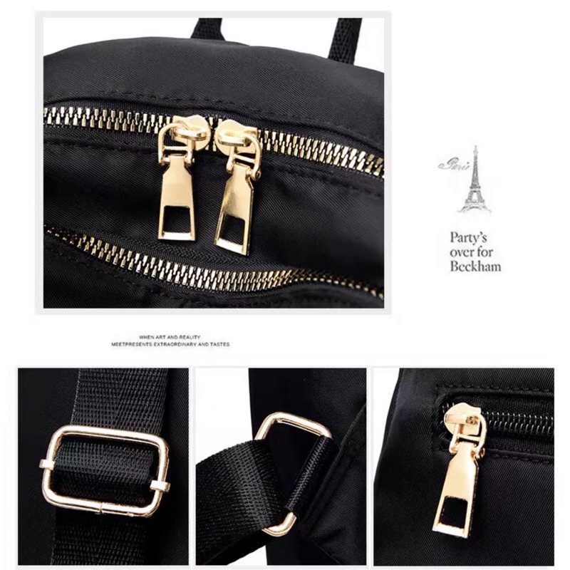 BL40 BALO TRƠN CAO CẤP CHỐNG NƯỚC HAI MÀU ĐỎ ĐEN - BALO THỜI TRANG HỌC SINH - BALO NAM NỮ