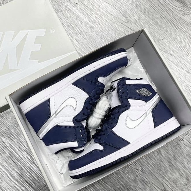 Giày sneaker jd1 cổ cao cổ thấp màu xanh than cực chất