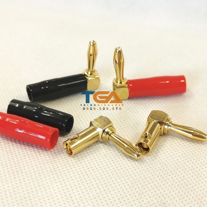 Jack bắp chuối Cong 90 độ , vuông góc, thân bọc cao su