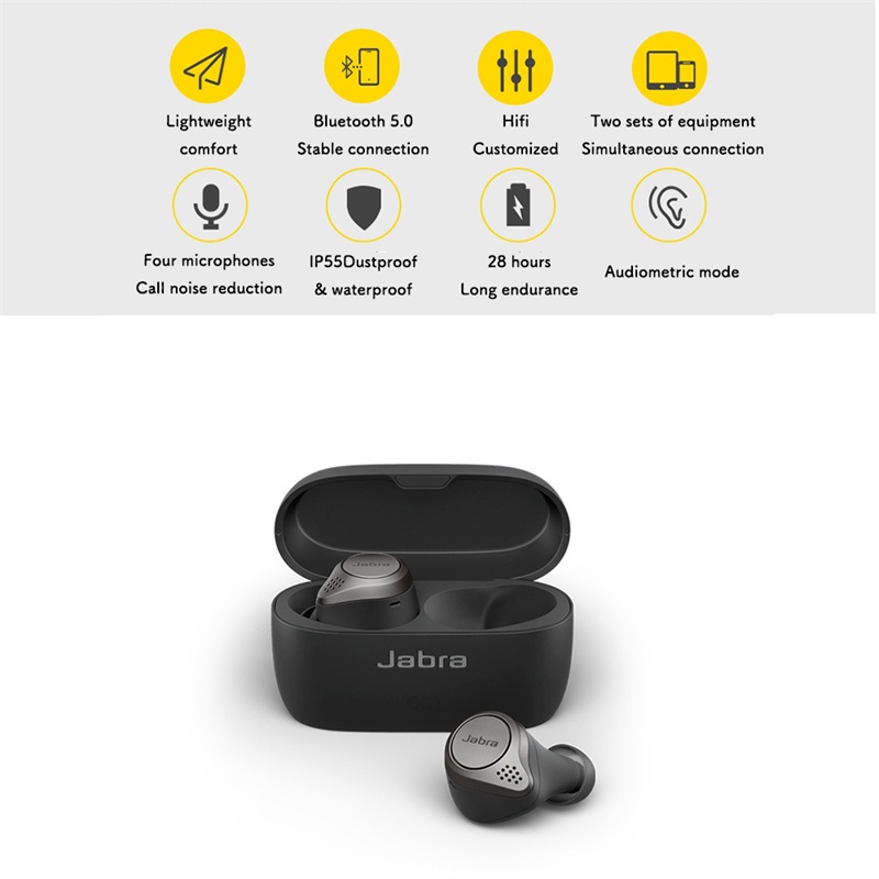 Tai Nghe Nhét Tai bluetooth Không Dây origina jabra elite 75t Có mic