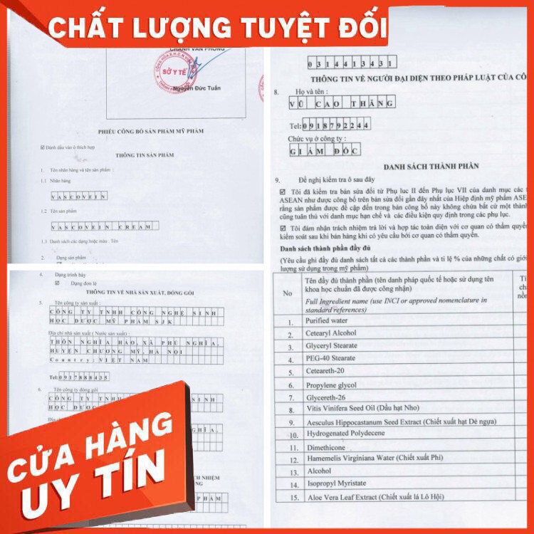 Kem thoa hỗ trợ điều trị suy giãn tĩnh mạch VASCOVEIN (CHÍNH HÃNG)