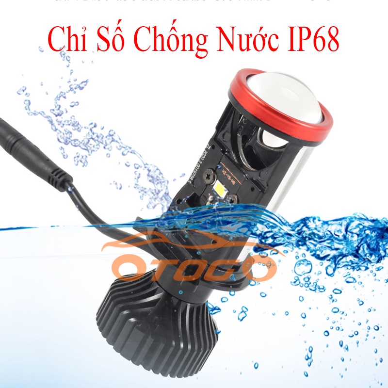 Đèn Bi Cầu Mini Led Y8 Thế Hệ Mới 42W , Chân H4 Siêu Sáng