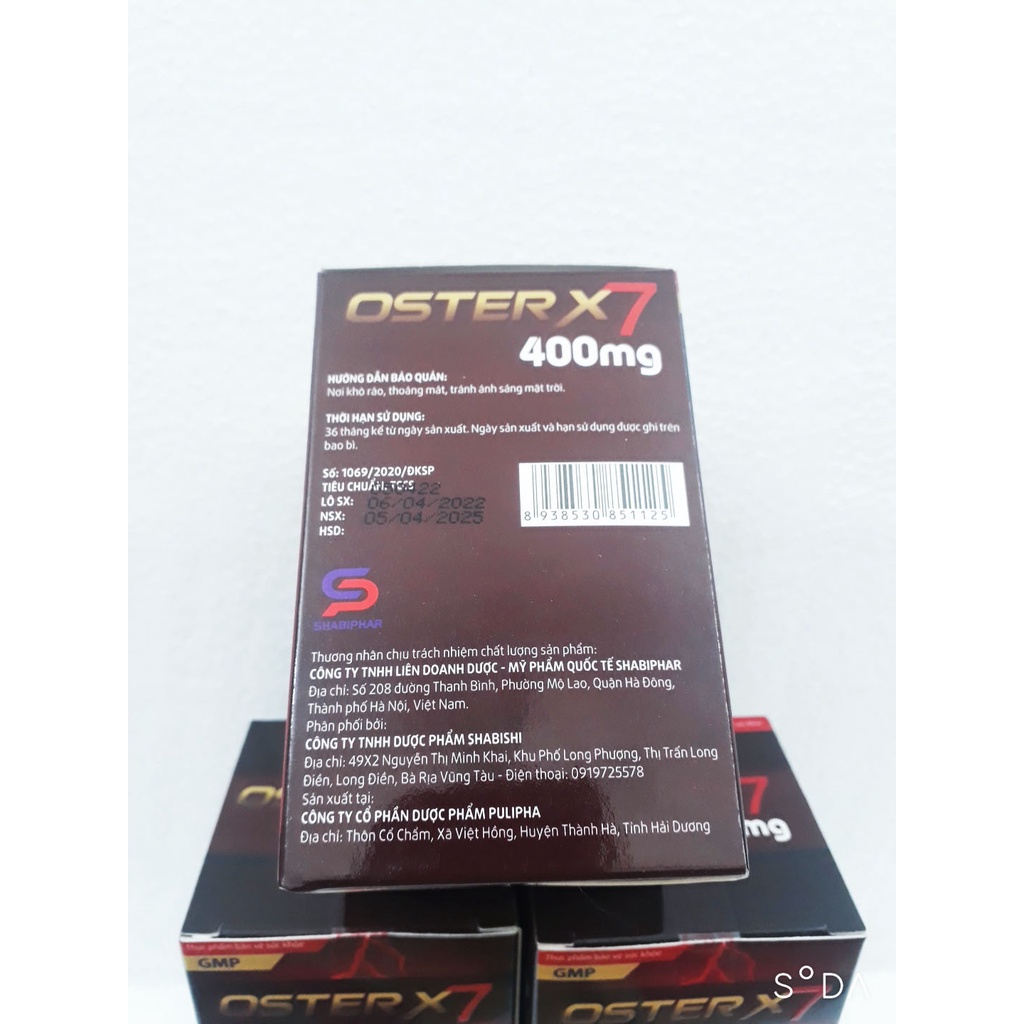 Viên hàu bổ thận nam OSTER X7, giúp bổ thận tráng dương, tăng cường khả năng sinh lý nam, hạn chế quá trình mãn d.ục nam