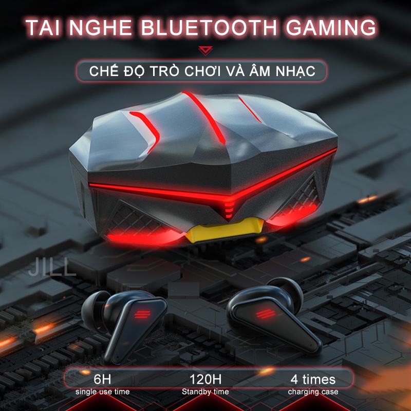 Tai nghe chơi game không dây chính hãng Bluetooth có độ trễ cực thấp bịt tai chống ồn TWS PUBG  gaming Earphones K98