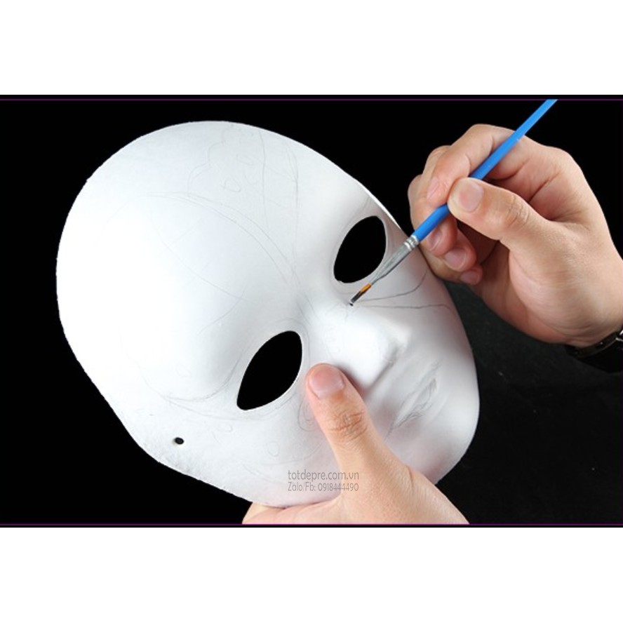 Mặt nạ giấy bồi cho bé chơi tô màu và chơi mặt nạ trung thu hóa trang halloween