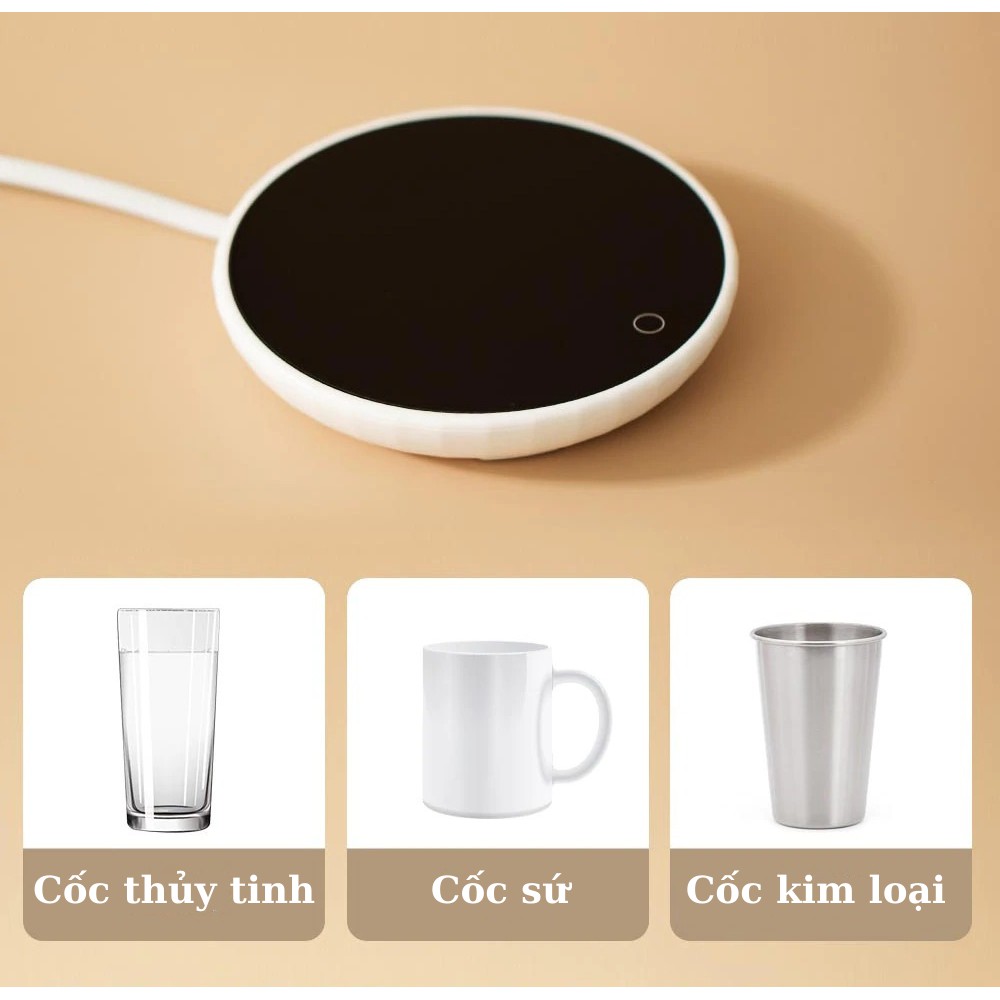 Đế hâm nóng nước uống TĐH.01 công suất 18w đường kính 8,5cm chống rò gỉ điện - đế hâm sữa